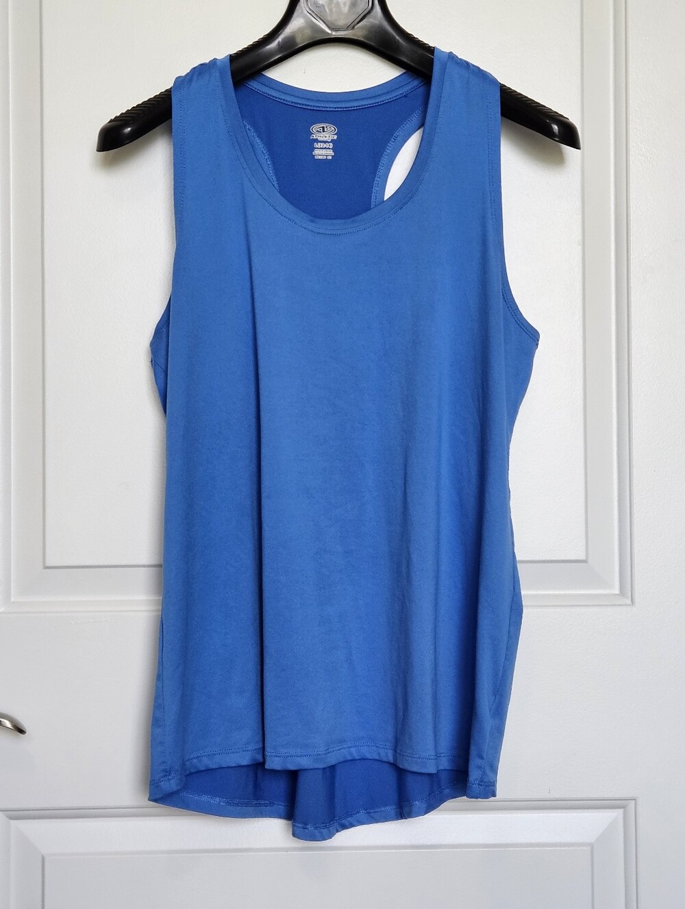 Athletic Works Women's Large Blue Racerback Tank Top